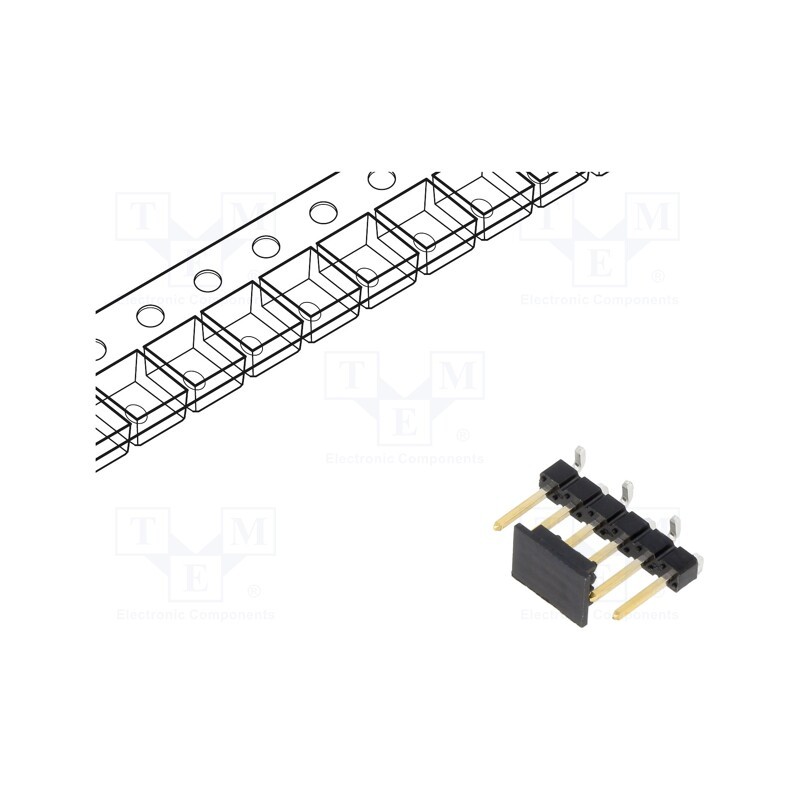 10 pcs : 95293-101A06LF - Pin header, pin strips, BERGSTIK, male, PIN: 6, vertical, 2.54mm