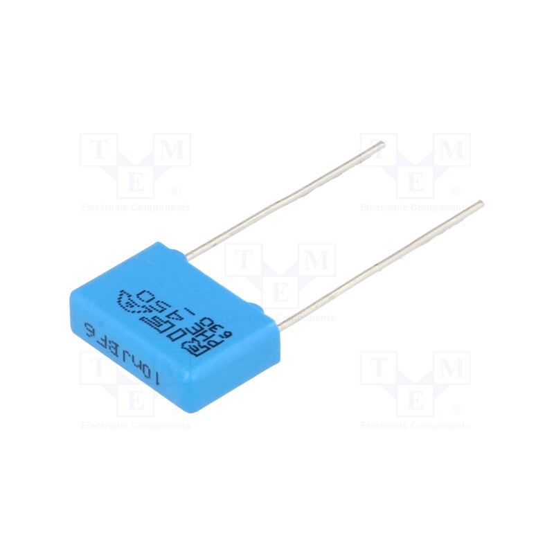 10 pcs : PHE450MA5100JR17T0 - Capacitor: polypropylene, 10nF, 4x9x13mm, THT, ±5%, 10mm, -55÷105°C