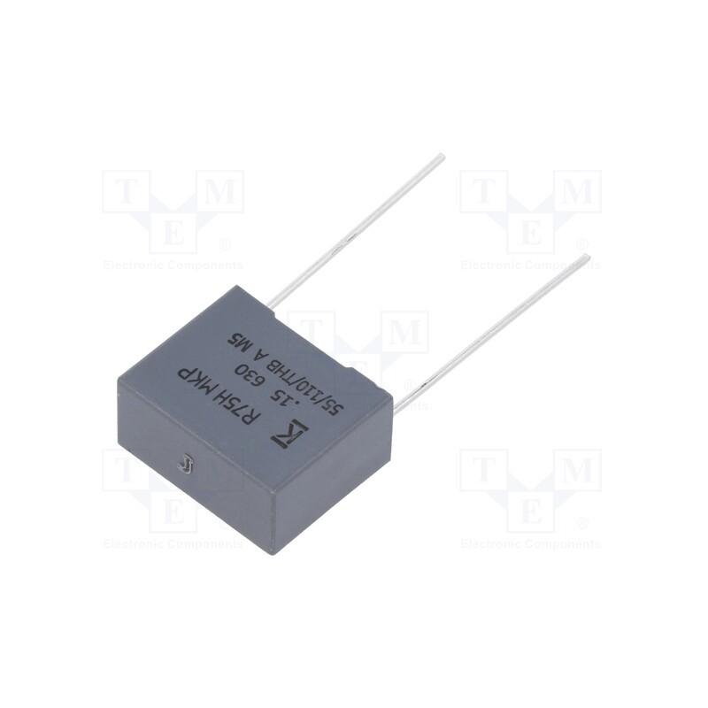 10 pcs : R75PI315050H3J - Capacitor: polypropylene, 150nF, 18x8.5x14.5mm, THT, ±5%, 15mm