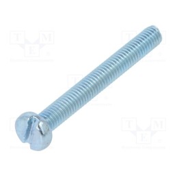 500 pcs : 1123653 - Screw, M3x25, 0.5, Head: cheese head, slotted, 0,8mm, steel, zinc