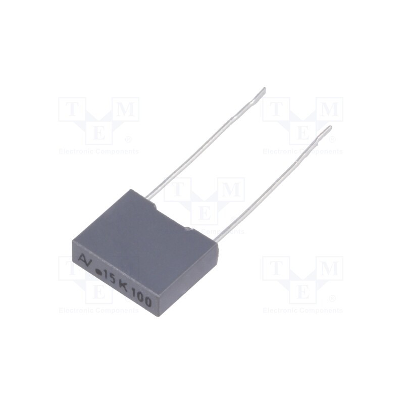 10 pcs : R66ED3150DQ7AK - Capacitor: polyester, 150nF, 63VAC, 100VDC, 7.5mm, ±10%, 10x3x8mm