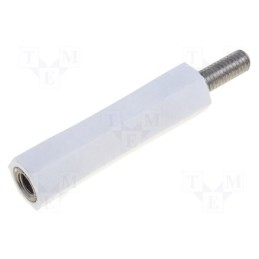 10 pcs : 2183X25 - Insulating sleeve, Int.thread: M3, L: 25mm, UL94V-2, Mat: polyamide