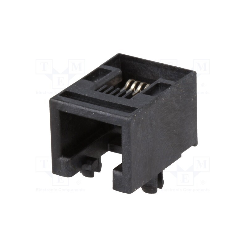 10 pcs : 955012661 - Socket, RJ12, PIN: 6, Cat: 3, low profile, Layout: 6p6c, THT