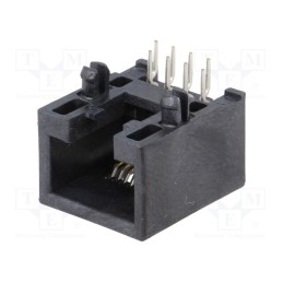10 pcs : 955012881 - Socket, RJ45, PIN: 8, Cat: 3, low profile, Layout: 8p8c, THT