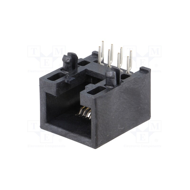 10 pcs : 955012881 - Socket, RJ45, PIN: 8, Cat: 3, low profile, Layout: 8p8c, THT