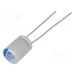 10 pcs : A750EK227M1AAAE018 - Capacitor: polymer, low ESR, 220uF, 10VDC, ESR: 18mΩ, THT, ±20%, A750