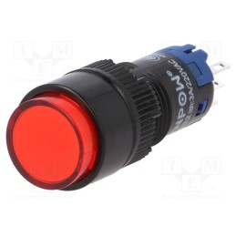 10 pcs : LAS2Y-11/R - Switch: push-button, Pos: 2, SPDT, 0.5A/250VAC, 1A/24VDC, ON-(ON)
