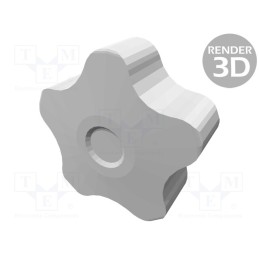 10 pcs : VCT.40 B-M6-C6 - Knob, Ø: 40mm, Int.thread: M6, 18mm, H: 27mm, technopolymer PP