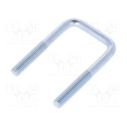 10 pcs : CBTC..6..28..55 (3/4') - U-bolt, C, 1, steel, zinc, Thread len: 27mm, Int.width: 28mm, square