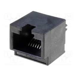 10 pcs : 955032881 - Socket, RJ45, PIN: 8, Cat: 3, gold-plated, Layout: 8p8c, on PCBs, THT