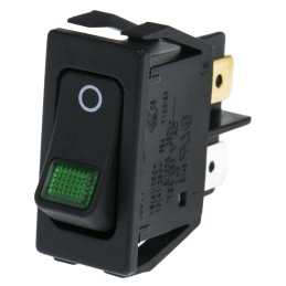 1 pcs - Marquardt Illuminated DPST, On-None-Off Rocker Switch Panel Mount