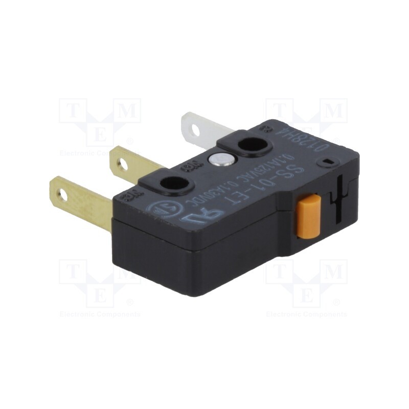 10 pcs : SS-01-ET - Microswitch SNAP ACTION, 0.1A/125VAC, 0.1A/30VDC, without lever