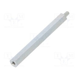 50 pcs : 225X55 - Screwed spacer sleeve, 55mm, Int.thread: M3, Ext.thread: M3, steel