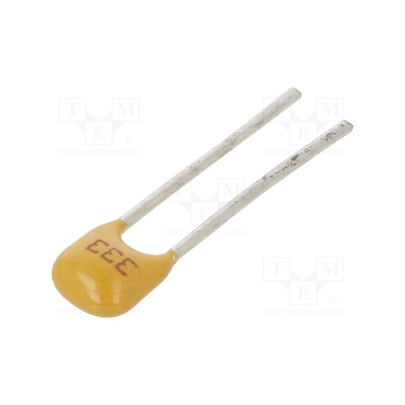 50 pcs : CT40805B333K500F1R - Capacitor: ceramic, 33nF, 50V, X7R, ±10%, THT, 2.54mm