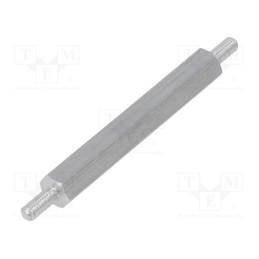 50 pcs : 432X35 - Screwed spacer sleeve, 35mm, Ext.thread: M2,5, hexagonal