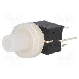 10 pcs : PB61304AL-1 - Switch: keypad, Pos: 2, DPDT, 0.1A/30VDC, colourless, LED, red, THT