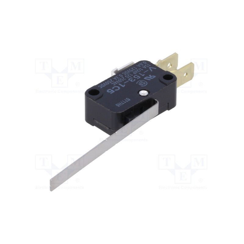 10 pcs : V-153-1C5 - Microswitch SNAP ACTION, 15A/250VAC, 0.6A/125VDC, with lever