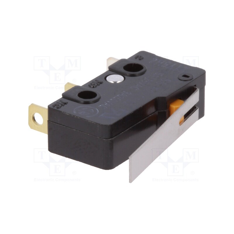 10 pcs : - Microswitch SNAP ACTION, 5A/250VAC, with lever, SPST-NC, Pos: 2