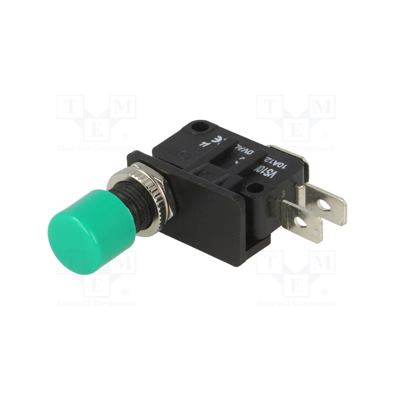10 pcs : VAQ-4-10-1C-G - Switch: push-button, Pos: 2, SPDT, 10A/250VDC, ON-(ON), Ø: 13mm
