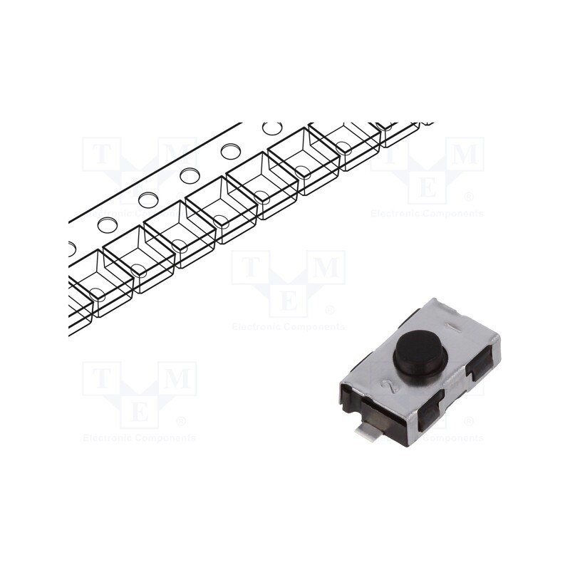 20 pcs : KSR221G LFS - Microswitch TACT, SPST-NO, Pos: 2, 0.05A/32VDC, SMT, none, 2N, round