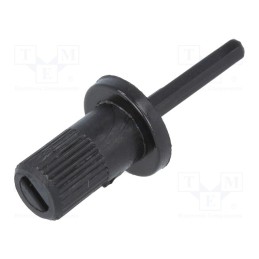 50 pcs : CA9MA 9048 - Knob, shaft knob, black, 12/13mm, for mounting potentiometers