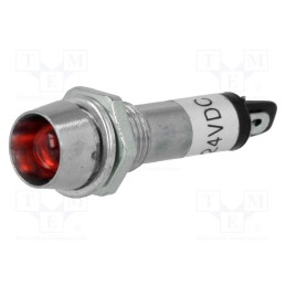 20 pcs : IND8-24R-B - Indicator: LED, recessed, red, 24VDC, Ø8.2mm, IP40, for soldering
