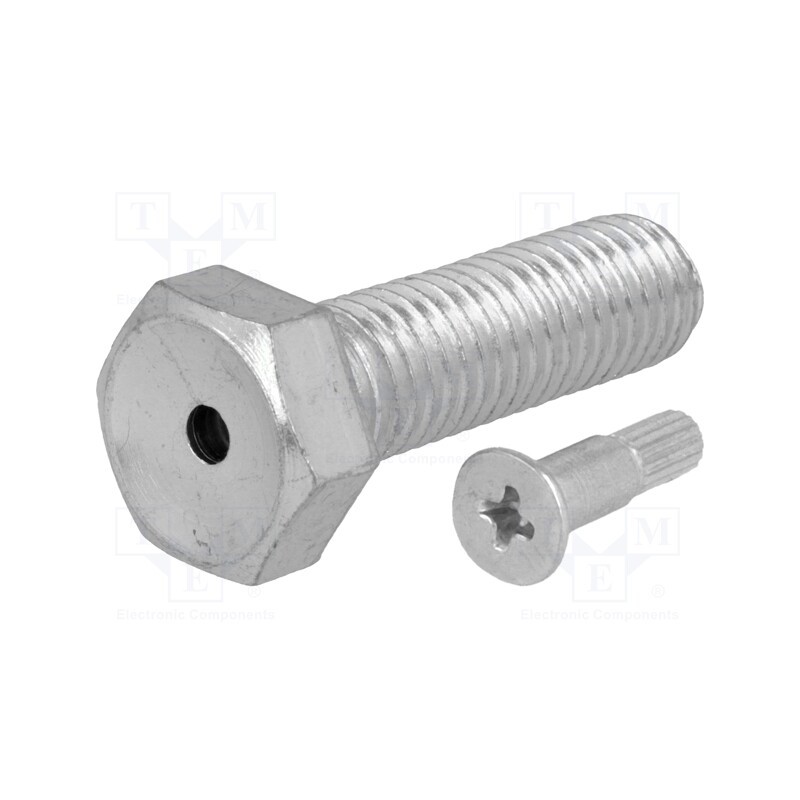 10 pcs : 098EM12040M - Pin, M12, Plunger mat: steel, Plating: zinc, Thread len: 40mm