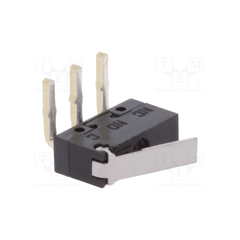10 pcs : AV452461 - Microswitch SNAP ACTION, 0.5A/30VDC, with lever, SPDT, ON-(ON)