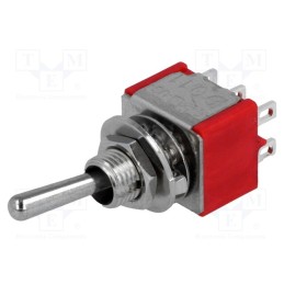 10 pcs : - Switch: toggle, Pos: 3, DP3T, ON-OFF-ON, 2A/250VAC, 5A/28VDC, ICE1