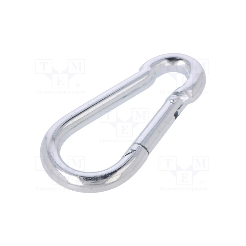 10 pcs : KSO.9.90 - Carabiner, steel, for rope, L: 90mm, zinc, 9mm