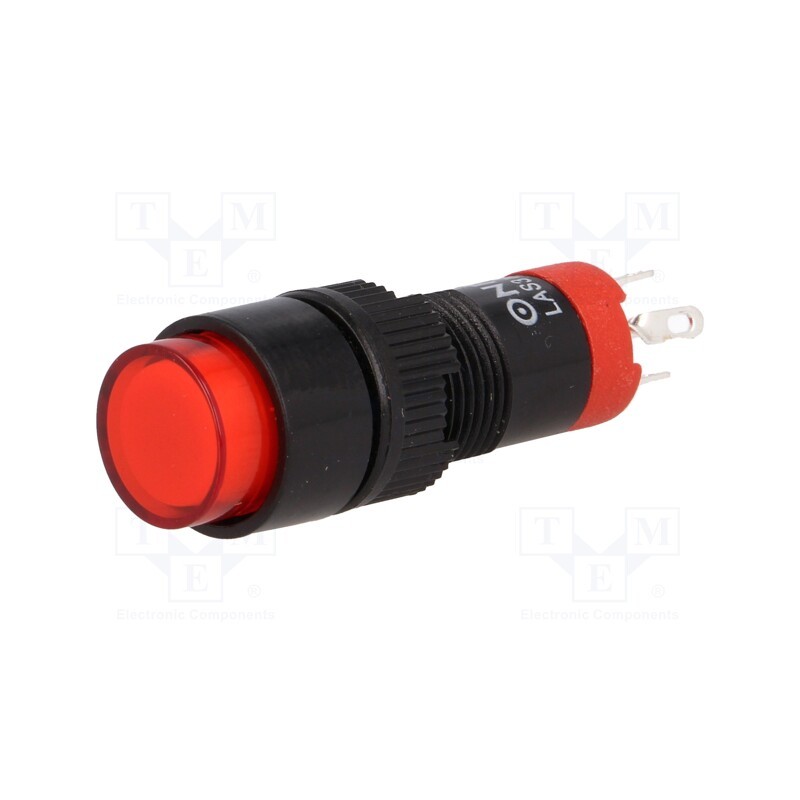 10 pcs : LAS3Y-11/R - Switch: push-button, Pos: 2, SPDT, 0.5A/250VAC, 1A/24VDC, ON-(ON)