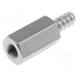 50 pcs : 219ST6.3X15 -AS - Screwed spacer sleeve, 15mm, Int.thread: M6, Ext.thread: ST6,3