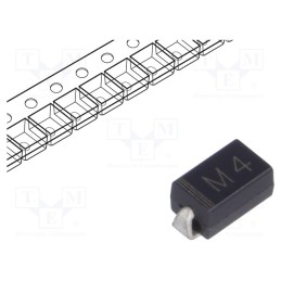 50 pcs : M4 - Diode: rectifying, SMD, 400V, 1A, SMA, Ufmax: 1.1V, Ifsm: 30A