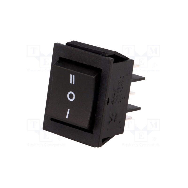 10 pcs : RS2032C0BK - ROCKER, DP3T, Pos: 3, ON-OFF-ON, 15A/250VAC, black, none, 35mΩ, RSC09