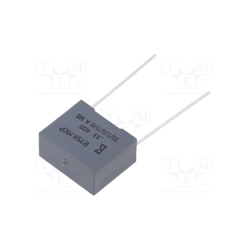 10 pcs : R75MI333050H4J - Capacitor: polypropylene, 330nF, 18x8.5x14.5mm, THT, ±5%, 15mm