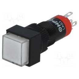 10 pcs : LAS3F-11/W - Switch: push-button, Pos: 2, SPDT, 0.5A/250VAC, 1A/24VDC, ON-(ON)