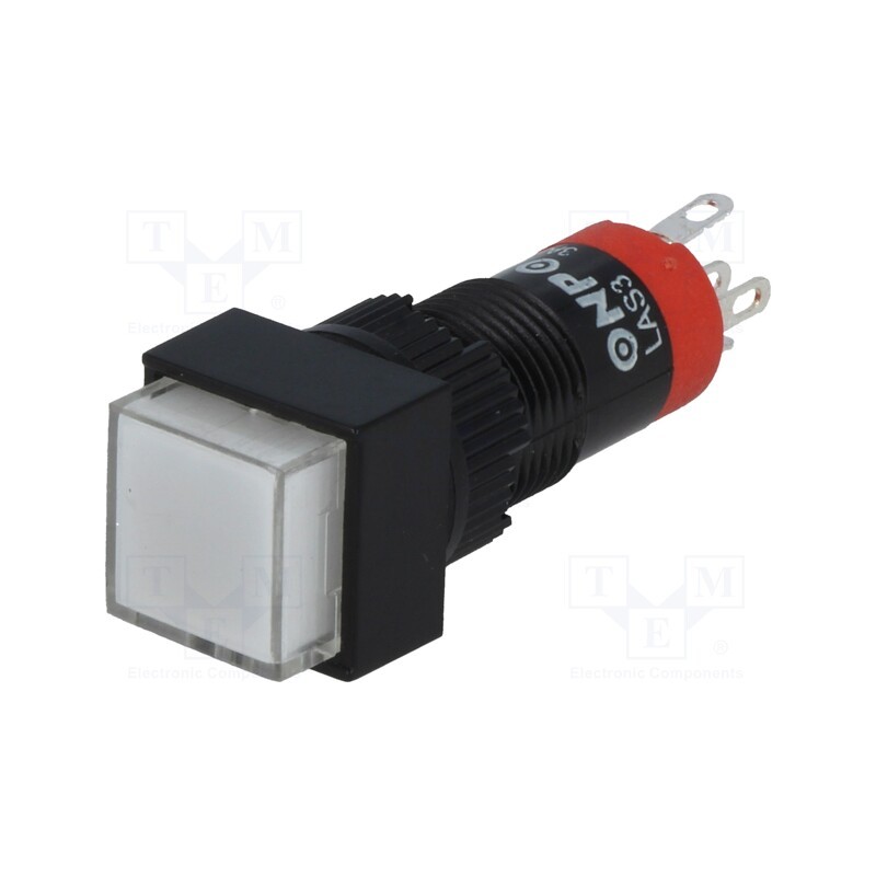 10 pcs : LAS3F-11/W - Switch: push-button, Pos: 2, SPDT, 0.5A/250VAC, 1A/24VDC, ON-(ON)
