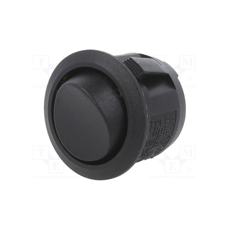 10 pcs : RA1-1A-DC-2-B - ROCKER, SPST, Pos: 2, ON-OFF, 10A/28VDC, black, none, Rcont max: 50mΩ