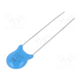 50 pcs : JYC3D102KBB080000B - Capacitor: ceramic, 1nF, 2kVDC, Y5P, ±10%, 5mm