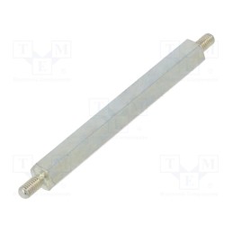 50 pcs : 425X50 - Screwed spacer sleeve, 50mm, Ext.thread: M3, hexagonal, steel