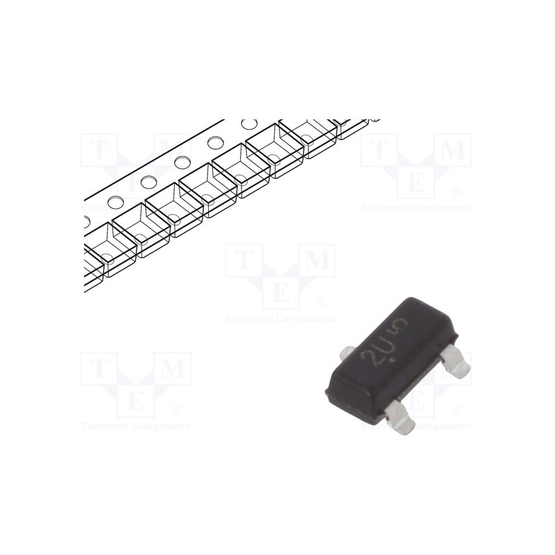 50 pcs : MMBTA63LT1G - Transistor: PNP, bipolar, Darlington, 30V, 0.5A, 0.225W, SOT23