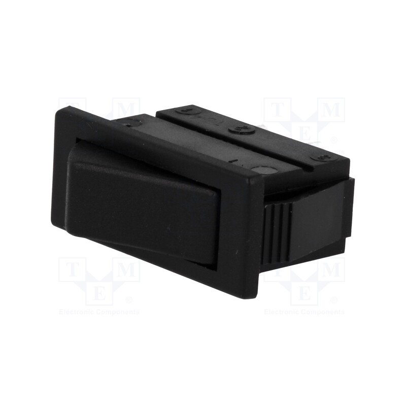 10 pcs : C1501ALAAA - ROCKER, SPST, Pos: 2, OFF-(ON), 16A/250VAC, 20A/28VDC, black, none