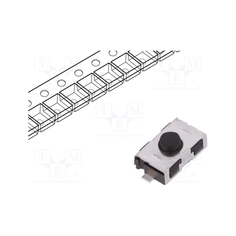 20 pcs : KSR211G LFS - Microswitch TACT, SPST-NO, Pos: 2, 0.05A/32VDC, SMT, none, 1.8N