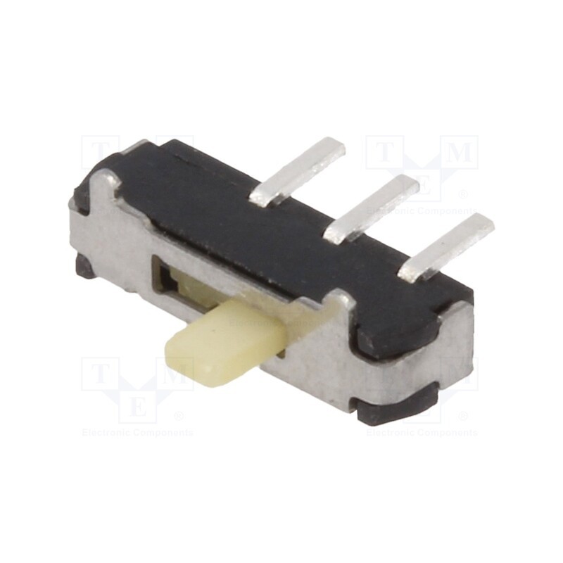 10 pcs : MMS 124 - Switch: slide, Pos: 2, SPDT, 0.5A/4VDC, ON-ON, PCB, Leads: flat pin