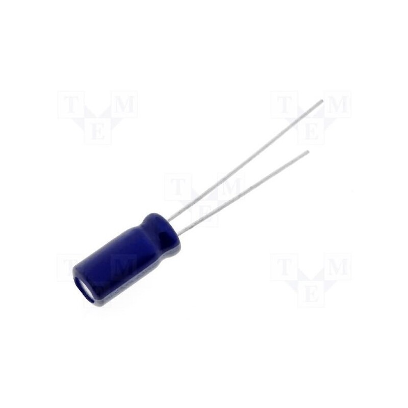 50 pcs : SD2A106M05011BB159 - Capacitor: electrolytic, THT, 10uF, 100VDC, Ø5x11mm, Pitch: 2mm