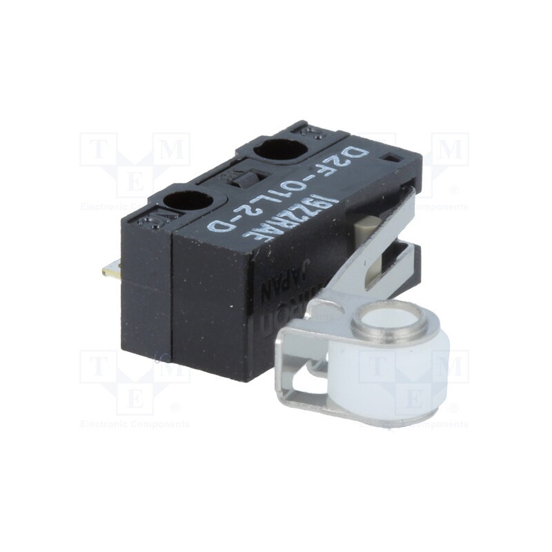 10 pcs : D2F-01L2-D - Microswitch SNAP ACTION, 3A/125VAC, 0.1A/30VDC, SPDT, ON-(ON)