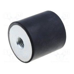 10 pcs : DVA.5-30-30-M8-55 - Vibroisolation foot, Ø: 30mm, H: 30mm, Shore hardness: 55±5, 1000N