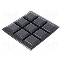 20 pcs : 7000029585 - Self-adhesive foot, H: 6.4mm, black, polyurethane, Bumpon