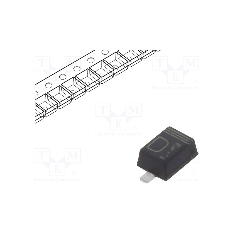 50 pcs : RB551VM-30TE-17 - Diode: Schottky rectifying, SMD, 20V, SOD323F,