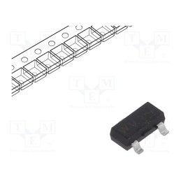 50 pcs : BAT54A,215 - Diode: Schottky rectifying, SMD, 30V, 0.2A, 5ns, SOT23,